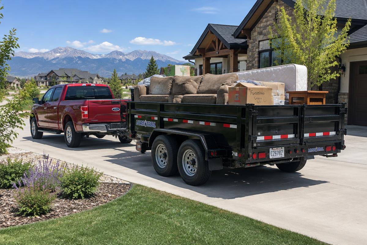 Furniture and mattress removal at a Castle Pines, CO home